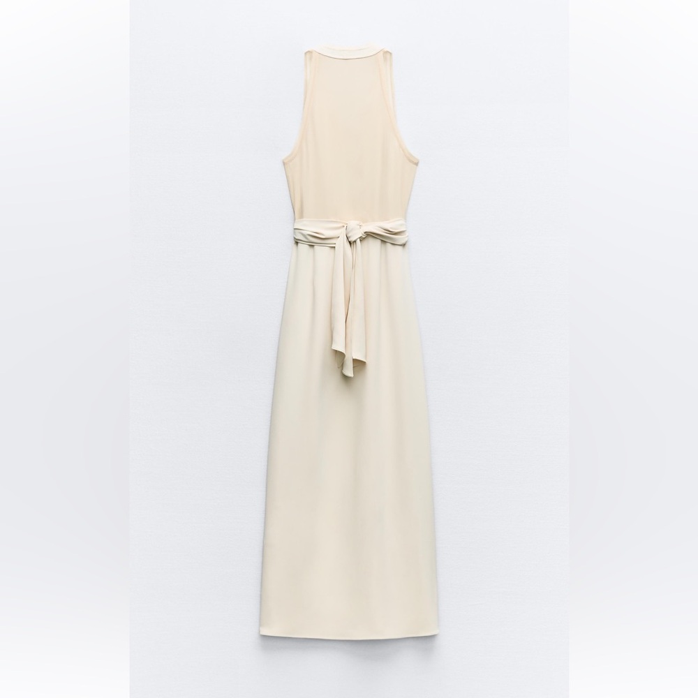 Zara Mixed Simi Sheer Slip Dress Size XL NWT - Picture 9 of 10